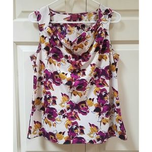 3/$15 - 212 Collection floral sleeveless blouse